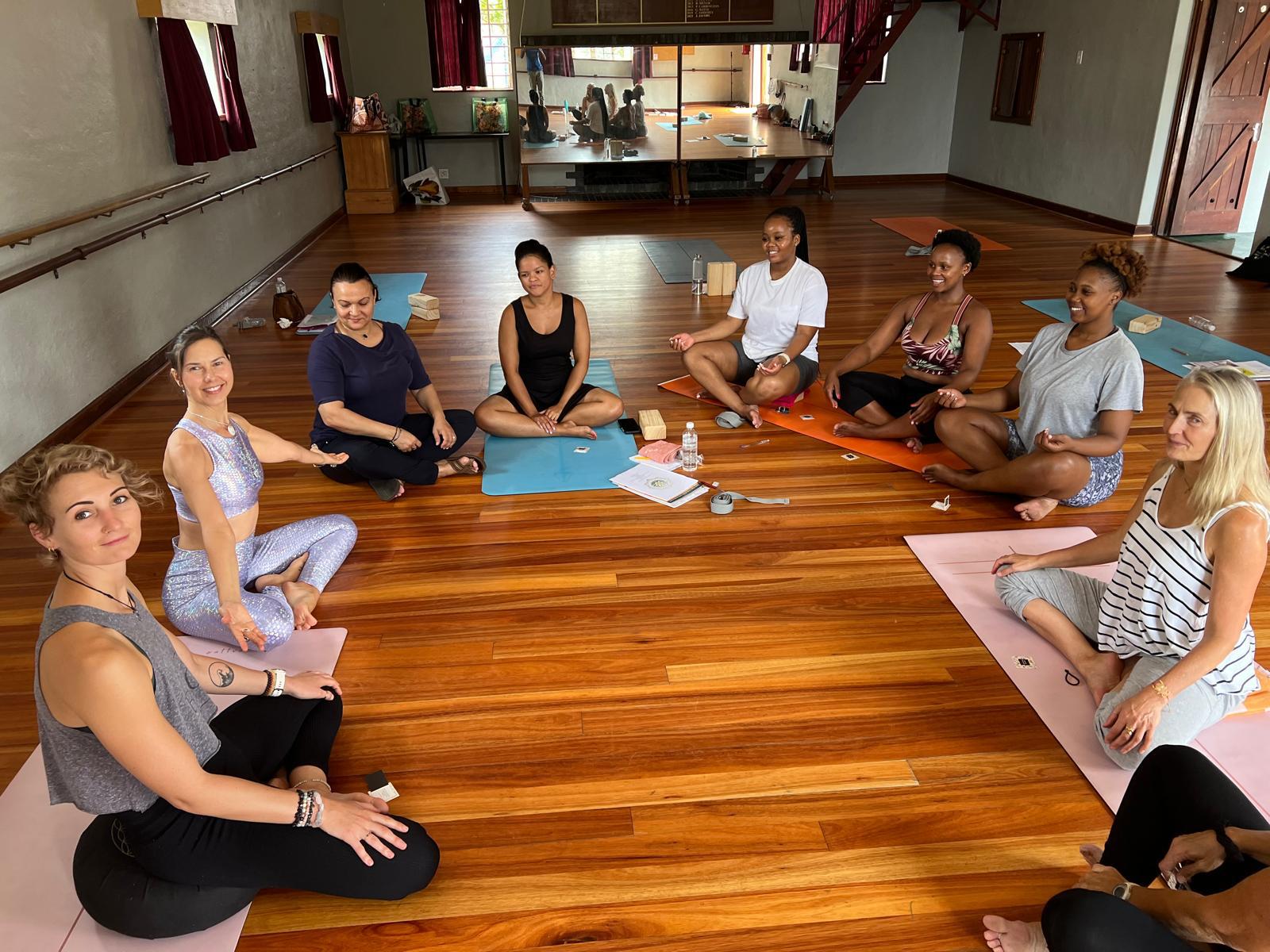 Yoga meditation and mindfulness practice session
